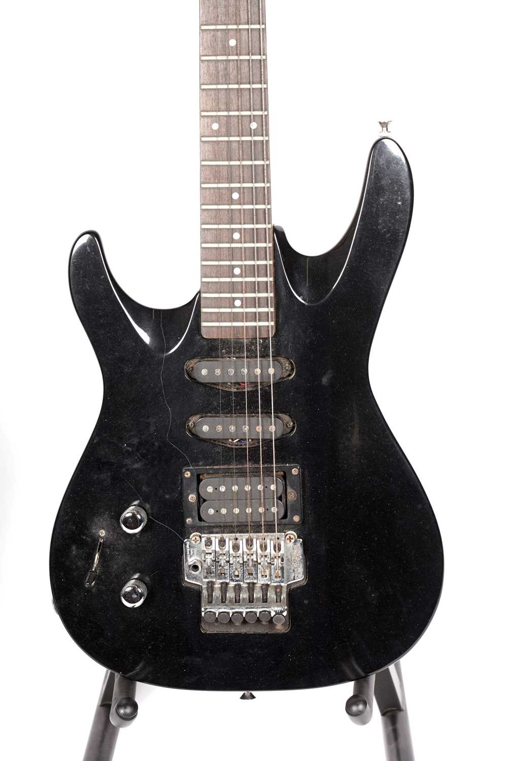 Two black electric guitars - Image 4 of 7