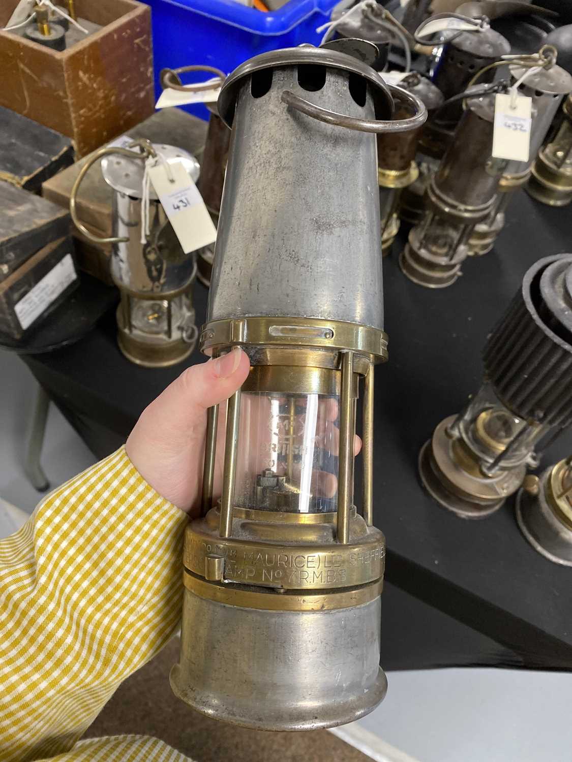 Two Eccles miners safety lamps; and another - Image 13 of 19