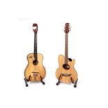 Two acoustic guitars