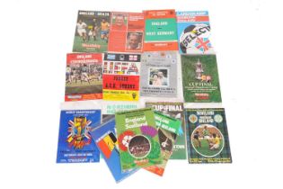 A selection of international football programmes