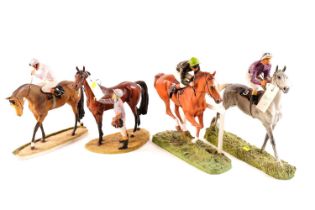 Four The Hamilton Collection equestrian figures, sculpted by David Geenty