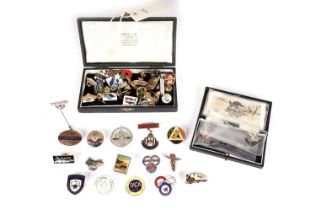 A collection of enamel and other badges