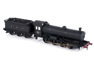 A kit-built 0-gauge 0-8-0 locomotive and six-wheel tender