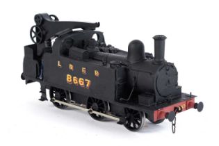 A metal kit-built 0-gauge 0-6-0 crane tank locomotive