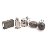 A selection of small silver wares