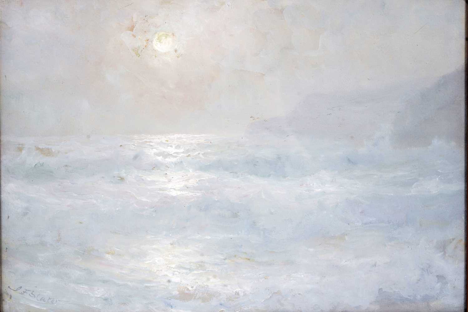 John Falconar Slater - Dawn Mist and Crashing Waves | gouache - Image 2 of 4