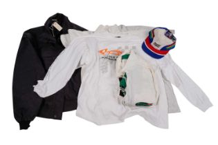 A collection of F1 Formula One Motorsports clothing
