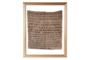 A Georgian school needlepoint sampler worked by Lydia Lamb | 1813