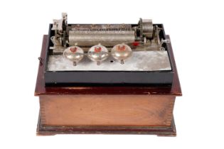 An early 19th Century 'bells in sight' cylinder music box