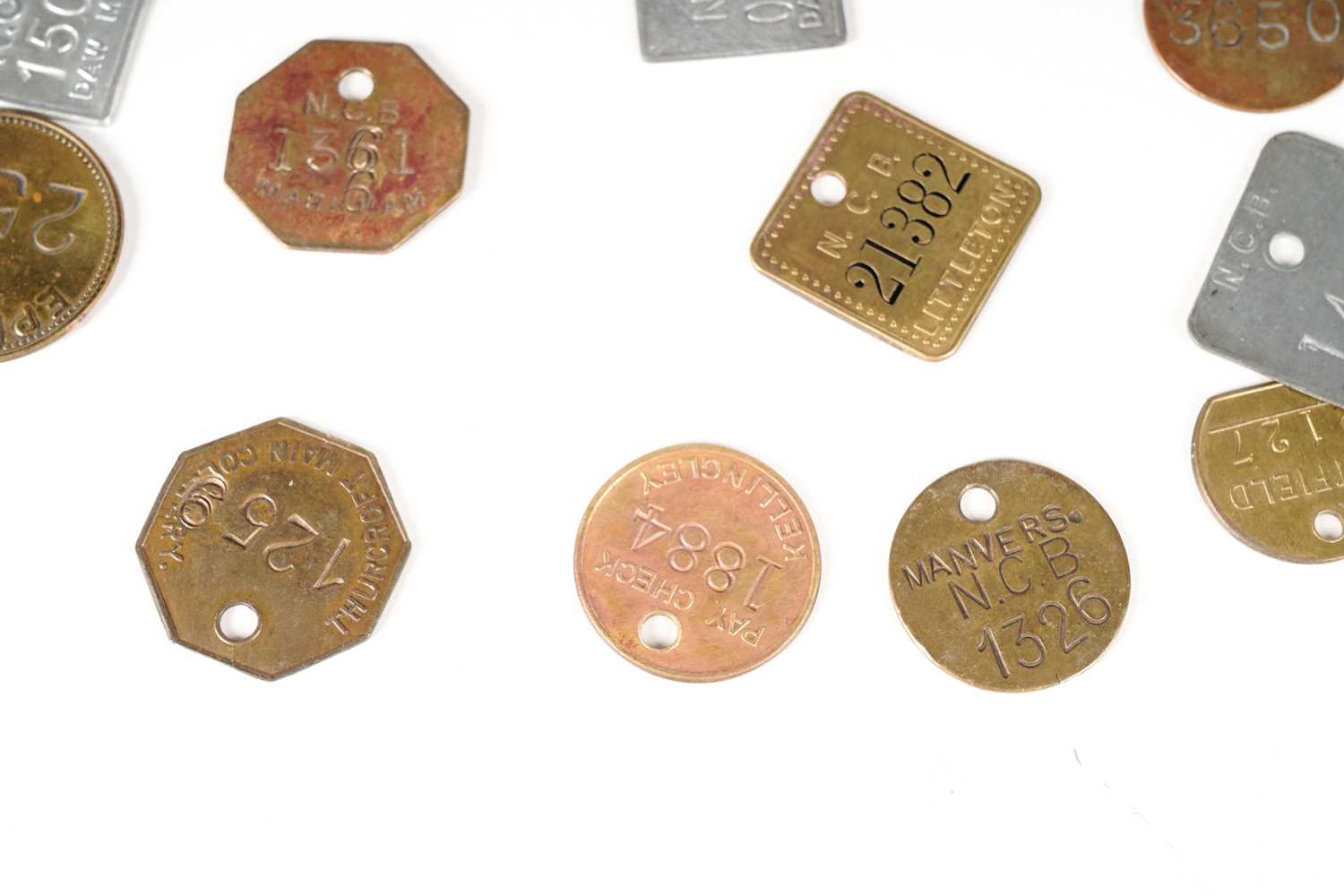 Eighty National Coal Board pit check tokens - Image 2 of 7