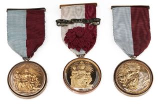 Three Honorable Testimonial medals