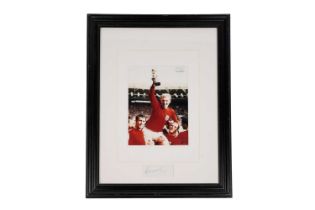 A framed Bobby Moore autograph and photograph