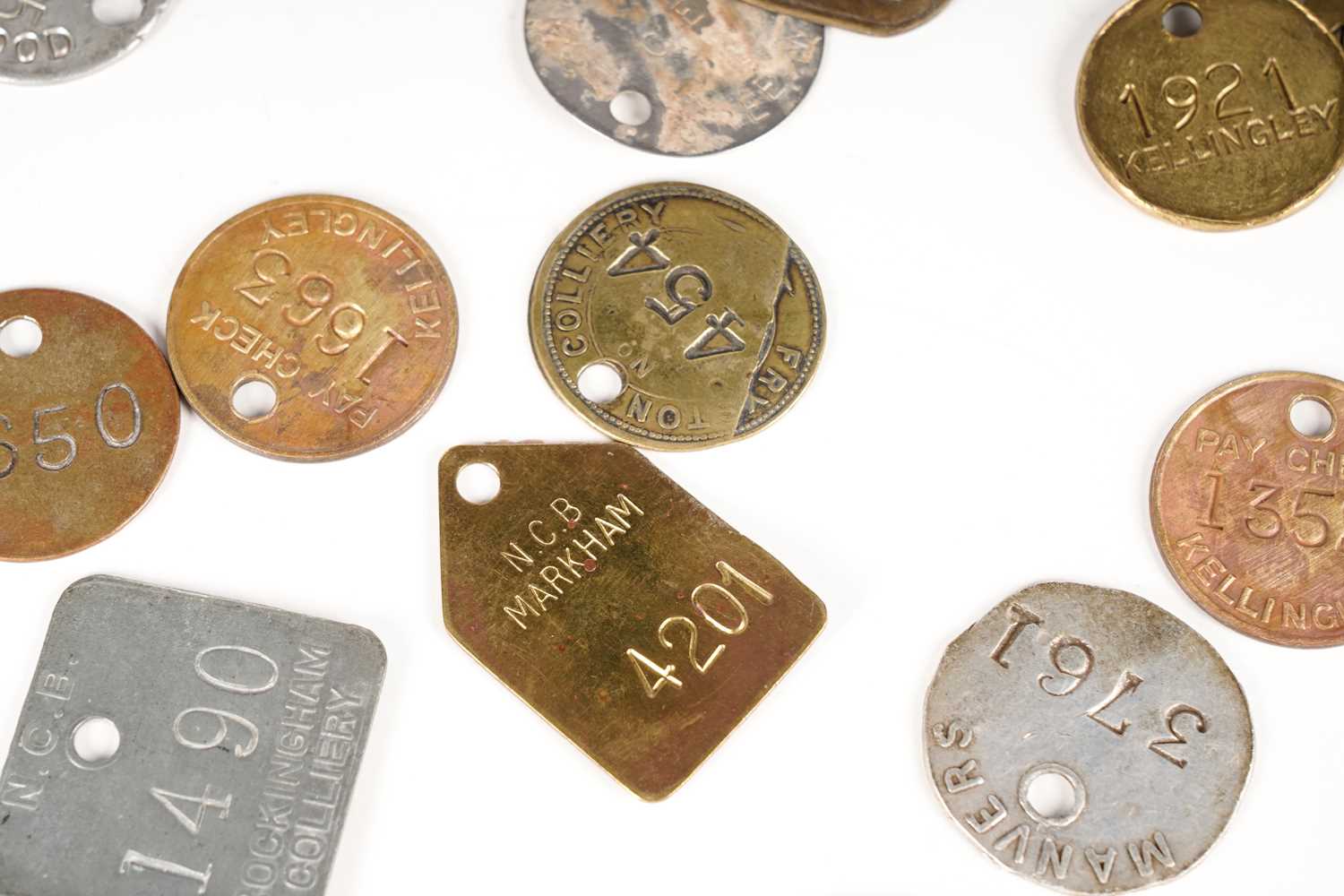 Eighty National Coal Board pit check tokens - Image 3 of 7