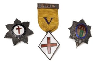 Three Masonic badges