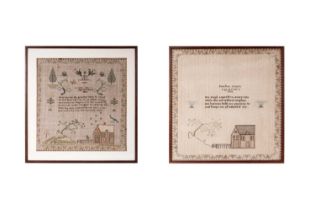 Two 19th Century needlework samplers worked by the Sisson sisters