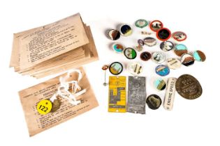 Fifteen National Coal Board pit check tokens, badges and other items