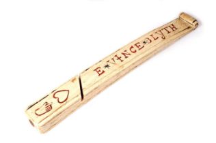 A 19th Century love-token knitting stick