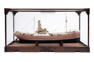 Model of the SS Dagmar in a Perspex case