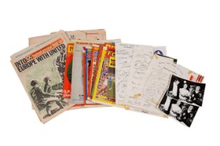 A collection of 1960s football programmes and other football ephemera