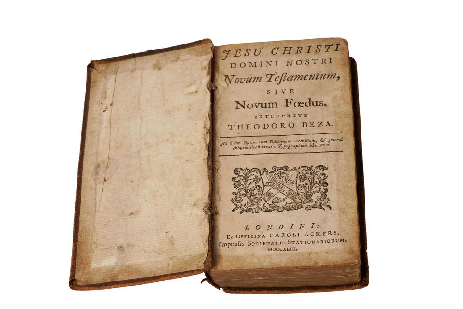 The New Testament, interpreted by Theodoro Beza, 1743 - Image 2 of 2