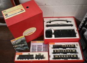 A Hornby 00 gauge train set - The Boxed Set - in fitted drawers (possibly unused), to/w a quantity