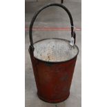 A World War I fire-bucket with George V cypher, 44 cm high overall