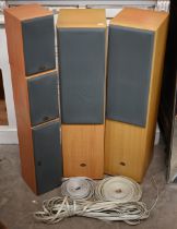 A Gale Moviestar surround sound home cinema system comprising two floorstanders, one central and two
