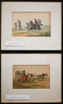 Theodore Fort - Two Crimean War watercolours - Chasseur-a-cheval French Imperial Guard, and French