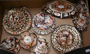 A quantity of 19th century later Royal Crown Derby Imari tea-ware (25 pieces)