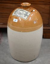 A vintage stoneware John Dewar & Sons four-gallon whisky flagon, 45 cm high