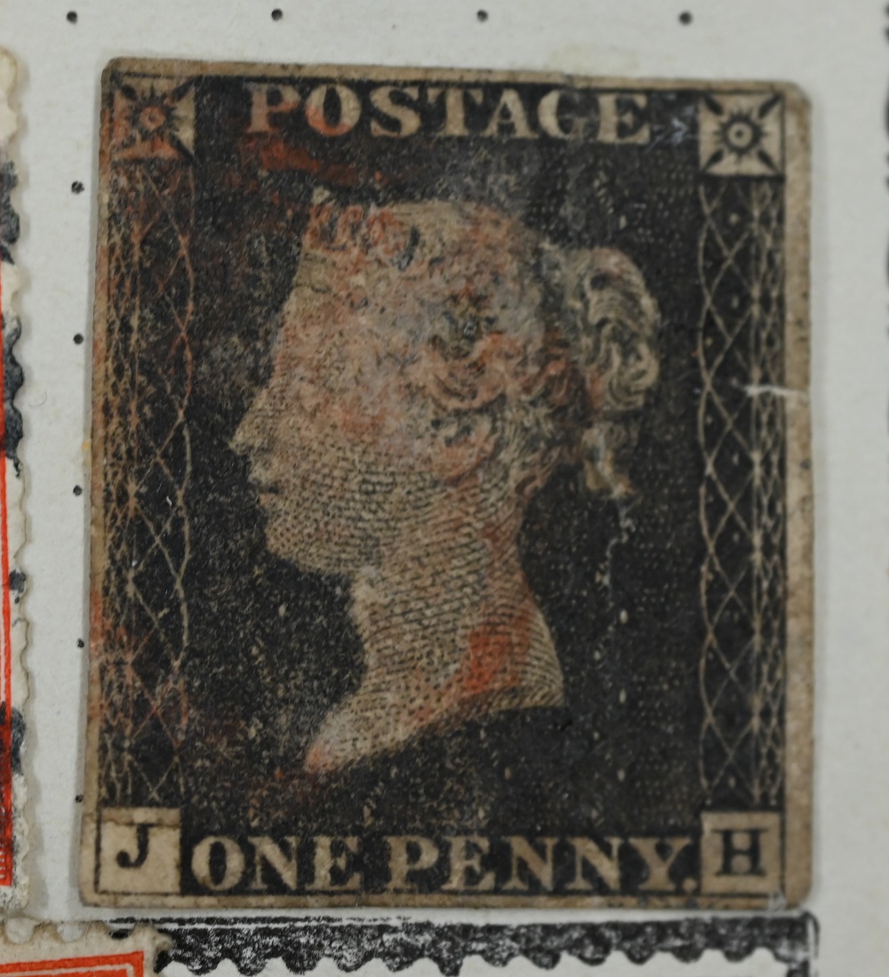 A quantity of postage stamps including 1d black JH with four margins and other Victorian and later - Image 2 of 4