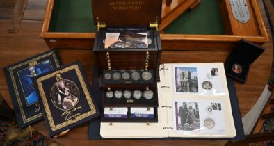 A quantity of Westminster Collectables Royal commemorative coin sets and other memorabilia etc (box)