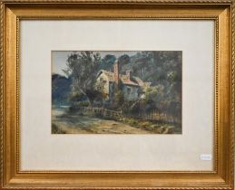 David Cox (1783-1859) - 'Old Cottage, North Wales', watercolour, signed and dated 1851, 17 x 27 cm