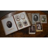 A Victorian embossed leather photograph album, containing approx 72 Carte de Visite and other