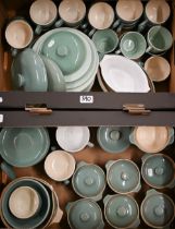 A collection of Denby pottery green, dinner/tea ware (2 boxes)