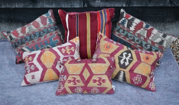 Six various kelim cushions (6)