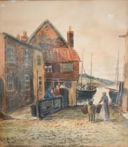 Fred Fitch - 'Old Whitby', watercolour, signed and dated lower left, 29.5 x 26 cm