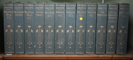 'The Sisters Bronté', a set of twelve volumes of works, Edinburgh: John Grant 1907, gilt dec green