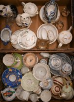 A Georgian New Hall tea bowl, to/w various 'Traveller's samples', miniature tea ware, pair of