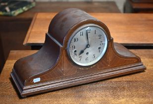 An inlaid kingwood 8-day mantel clock, with chiming movement