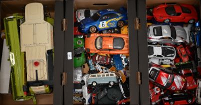 A large quantity of model vehicles including Hot Wheels, Burago, Maisto, Corgi, Jade, etc to/w a