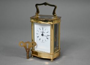 A modern Mappin & Webb brass carriage clock