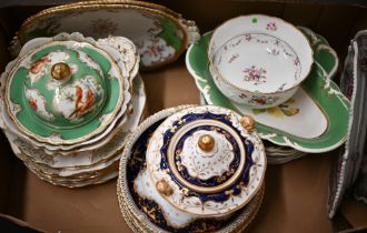 A quantity of 19th century and later decorative ceramic tableware (box)