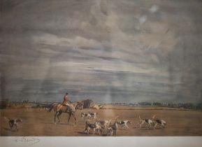 After Lionel Edwards - 'The Essex Hunt', print, pencil signed to lower left margin, 39 x 52 cm