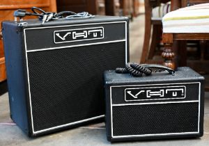 A VHT Special 6 (112C) guitar amplifier to/w a VHT Special 6 valve amplifier and a five-guitar floor