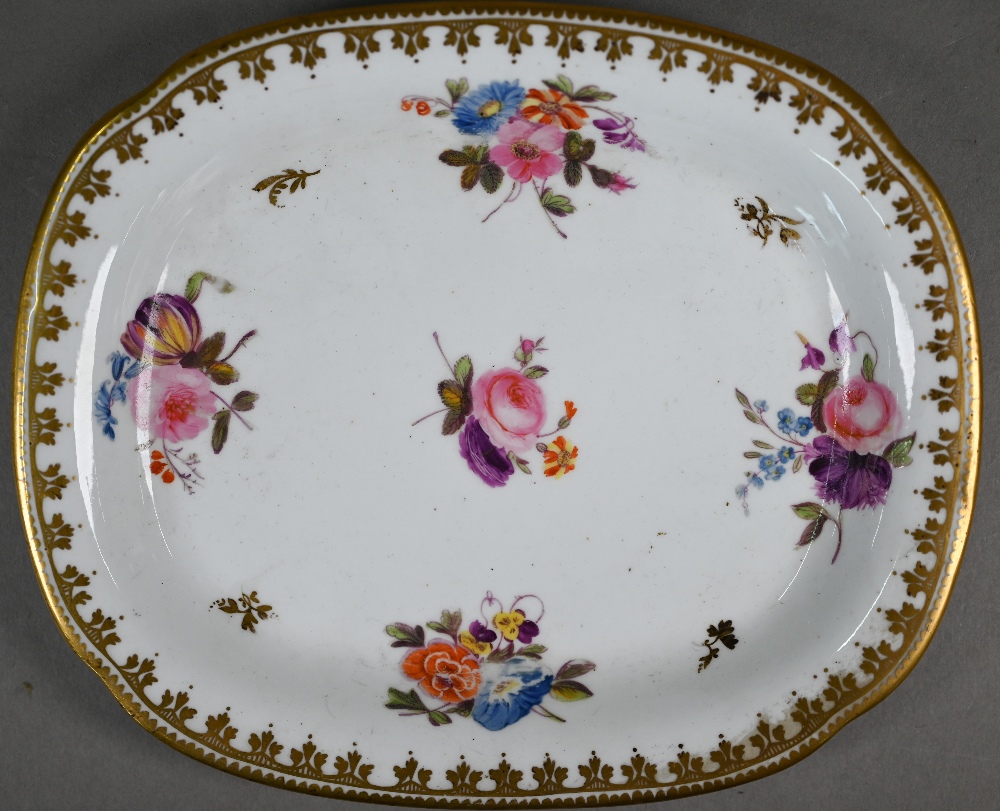 A Regency Staffordshire china part tea service with floral painted and gilded decoration, comprising - Image 7 of 8