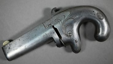 A 19th century US Colt No 1 Derringer pistol, the all-steel body with 5.5 cm barrel and rim-fire