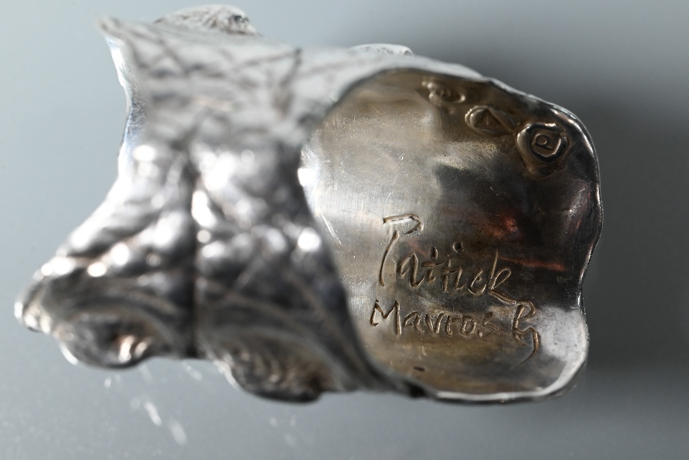 Patrick Mavros - a silver 'Croc Hornback' ring, size L, 3 cm long, inscribed within 'Patrick - Image 5 of 7