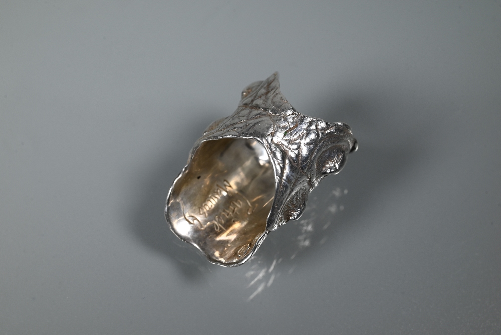 Patrick Mavros - a silver 'Croc Hornback' ring, size L, 3 cm long, inscribed within 'Patrick - Image 4 of 7