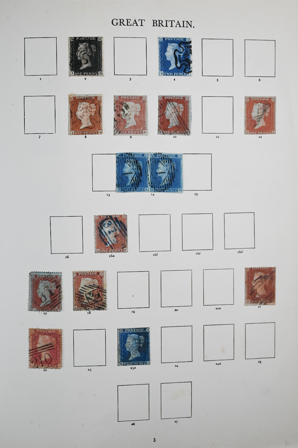 An album of Victorian and later British stamps Queen Victoria - Queen Elizabeth II, including 1d - Image 2 of 5